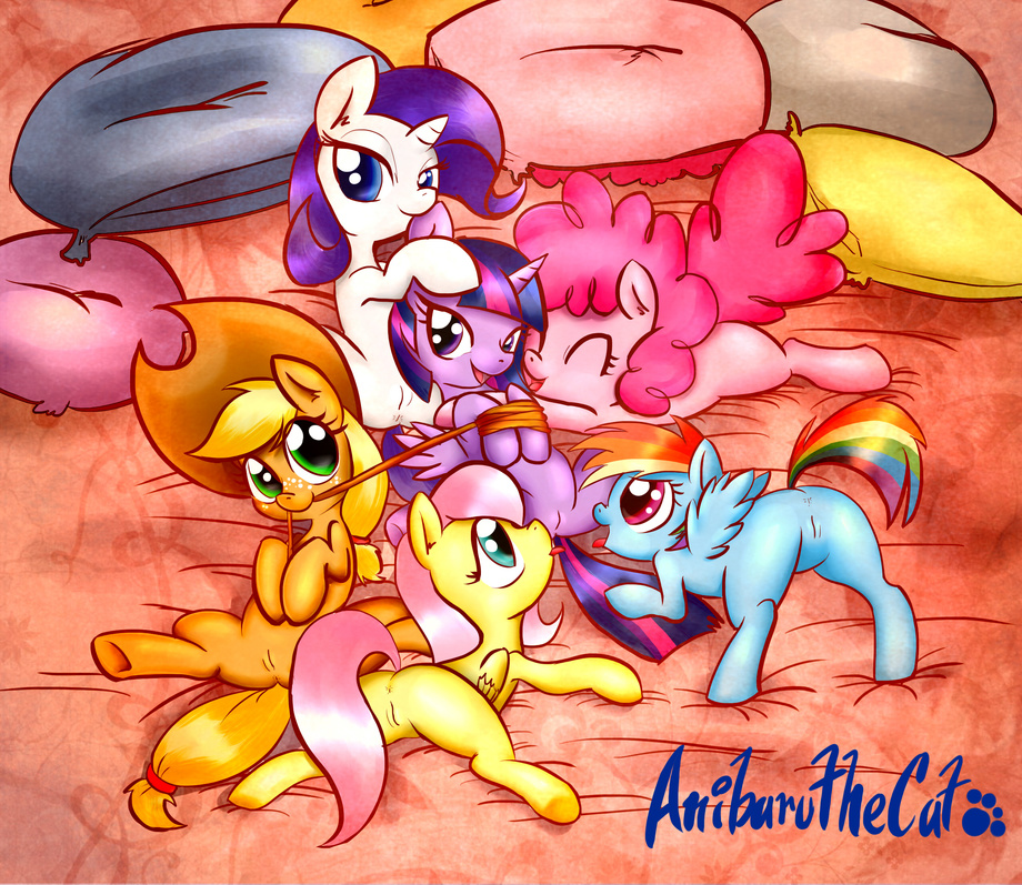 anibaruthecat applejack_(mlp) fluttershy_(mlp) friendship_is_magic hasbro mane_six_(mlp) my_little_pony pinkie_pie_(mlp) pussy rainbow_dash_(mlp) rarity_(mlp) smooth_skin tagme twilight_sparkle_(mlp)