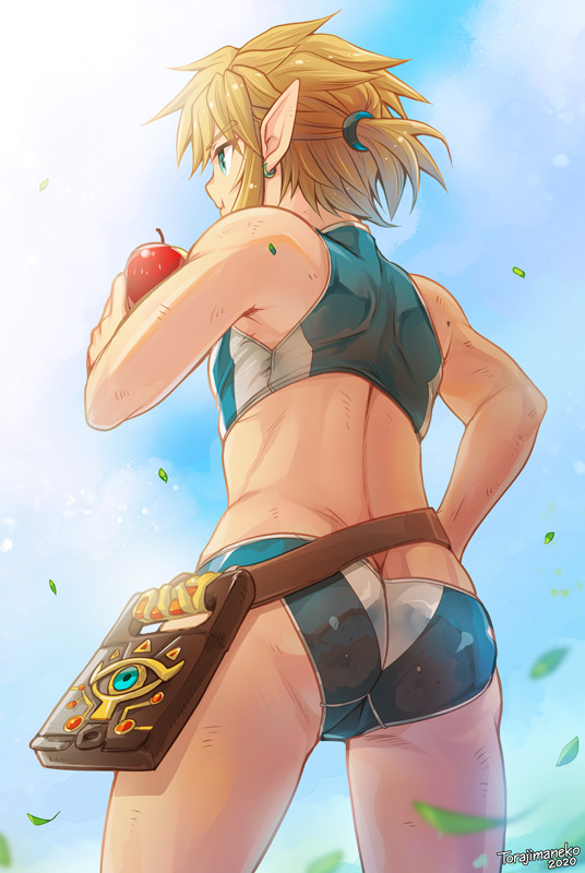 1boy femboy gay link_(breath_of_the_wild) the_legend_of_zelda torajimaneko twink