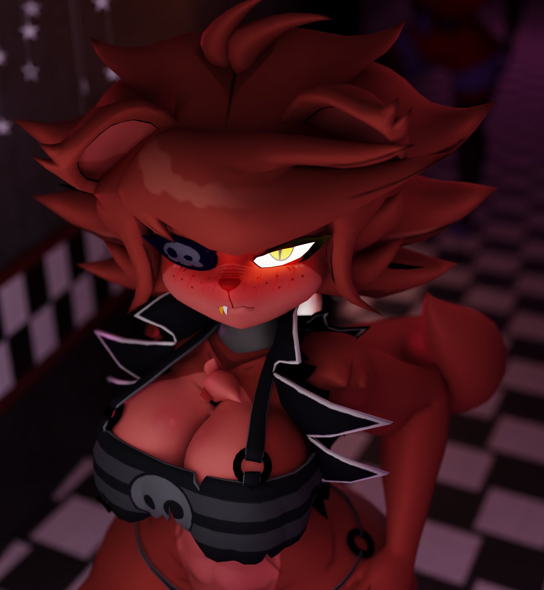 1girls, 3d, 3d (artwork), anthro, big breasts, blender, blush, bonfie, bonfie (cryptia), bonnie (cally3d), bonnie (fnaf), breasts, cally3d, clazzey, cleavage, cryptiacurves, fap nights team, fazclaire's nightclub, female, female only, fexa, fexa (cryptia), five nights at freddy's, fnaf, foxy (cally3d), foxy (fnaf), freckles, fredina's nightclub, hi res, randomstuff, scottgames, solo