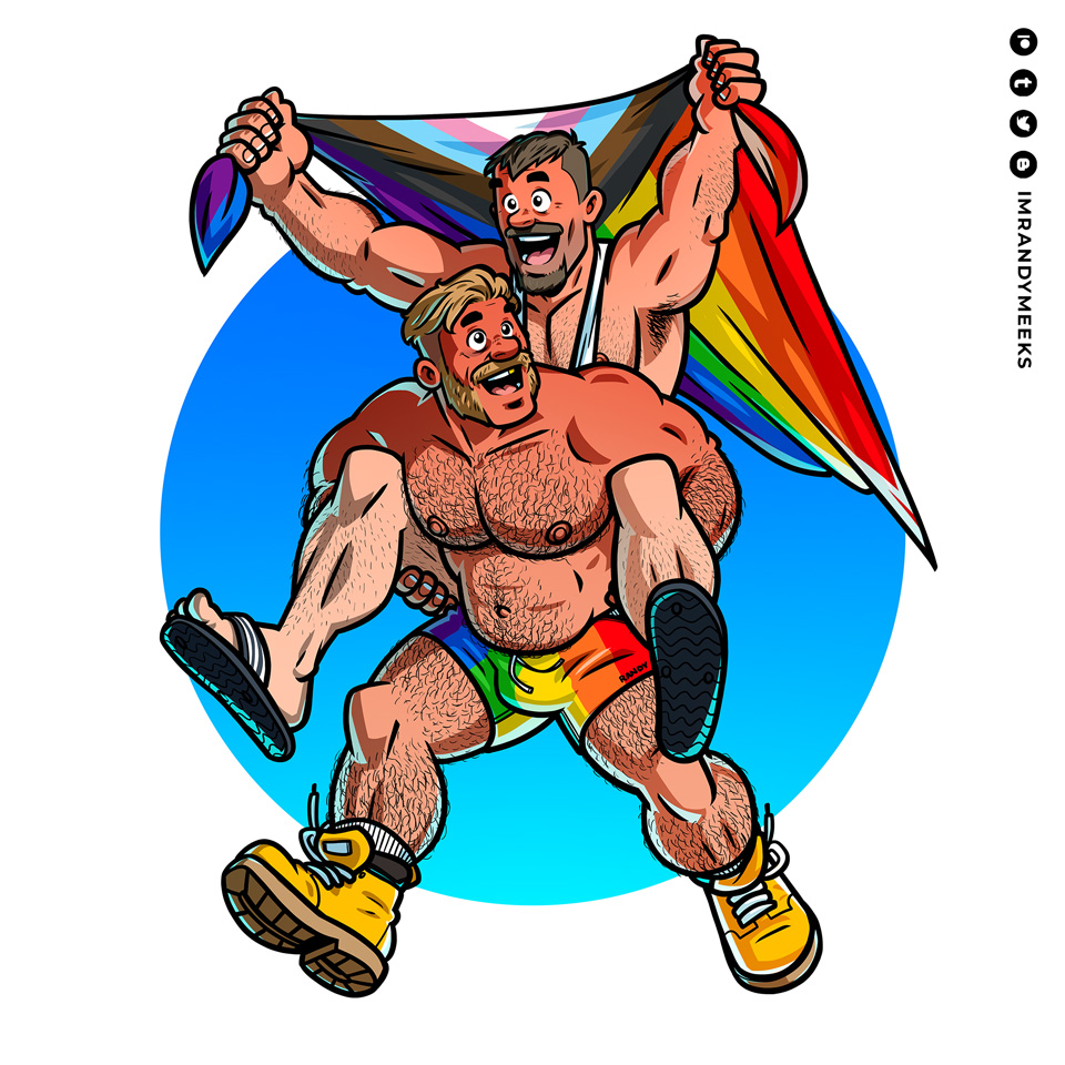 2boys artist_name bara beard_stubble belly_button blonde_hair body_hair brown_hair brunette captain_boomerang dadbod dilf dirty_blonde_hair facial_hair gay gay_couple goatee gold_tooth hairy_armpits hairy_arms hairy_chest hairy_legs hairy_male hairy_stomach human imminent_gay_sex imminent_sex jai_courtney joel_kinnaman lgbt_couple lgbt_pride lgbt_pride_colors lgbt_pride_flag lgbt_underwear looking_at_partner looking_back male male/male male_nipples male_only manly mature_male musclegut muscles muscular_male mustache mutton_chops no_visible_genitalia pecs penis_bulge piggyback_ride pride_color_clothing pride_color_flag pride_colors queer_flag rainbow_underwear randyslashtoons rick_flag sandals sideburns sneakers socks suicide_squad tank_top tanktop the_suicide_squad the_suicide_squad_(2021) topless wholesome