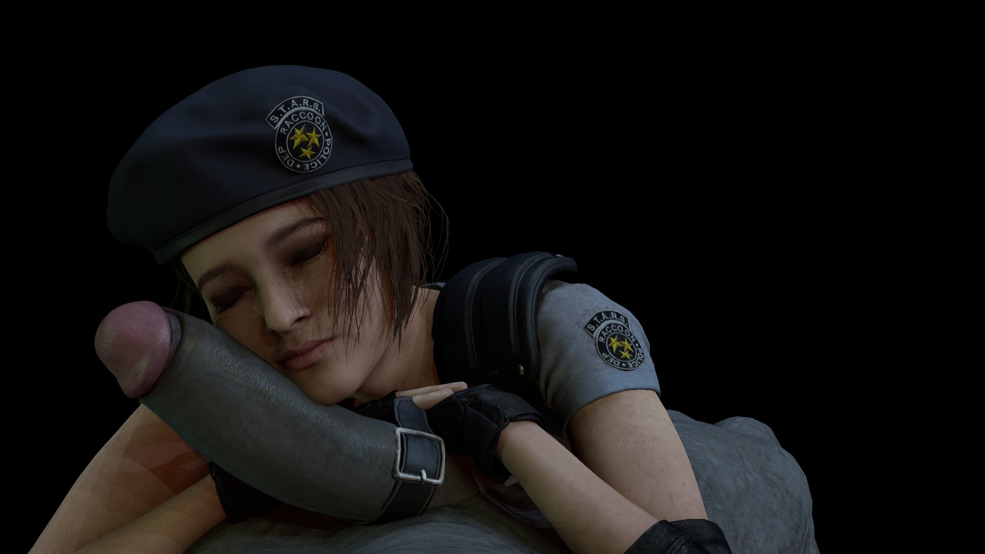 1boy, 1girls, 3d, capcom, cock ring, female, jill valentine, jill valentine (sasha zotova), male, monster, mr x, partial male, penis, pov, resident evil, resident evil 2, resident evil 2 remake, resident evil 3, resident evil 3 remake, tagme, the vice art, tyrant