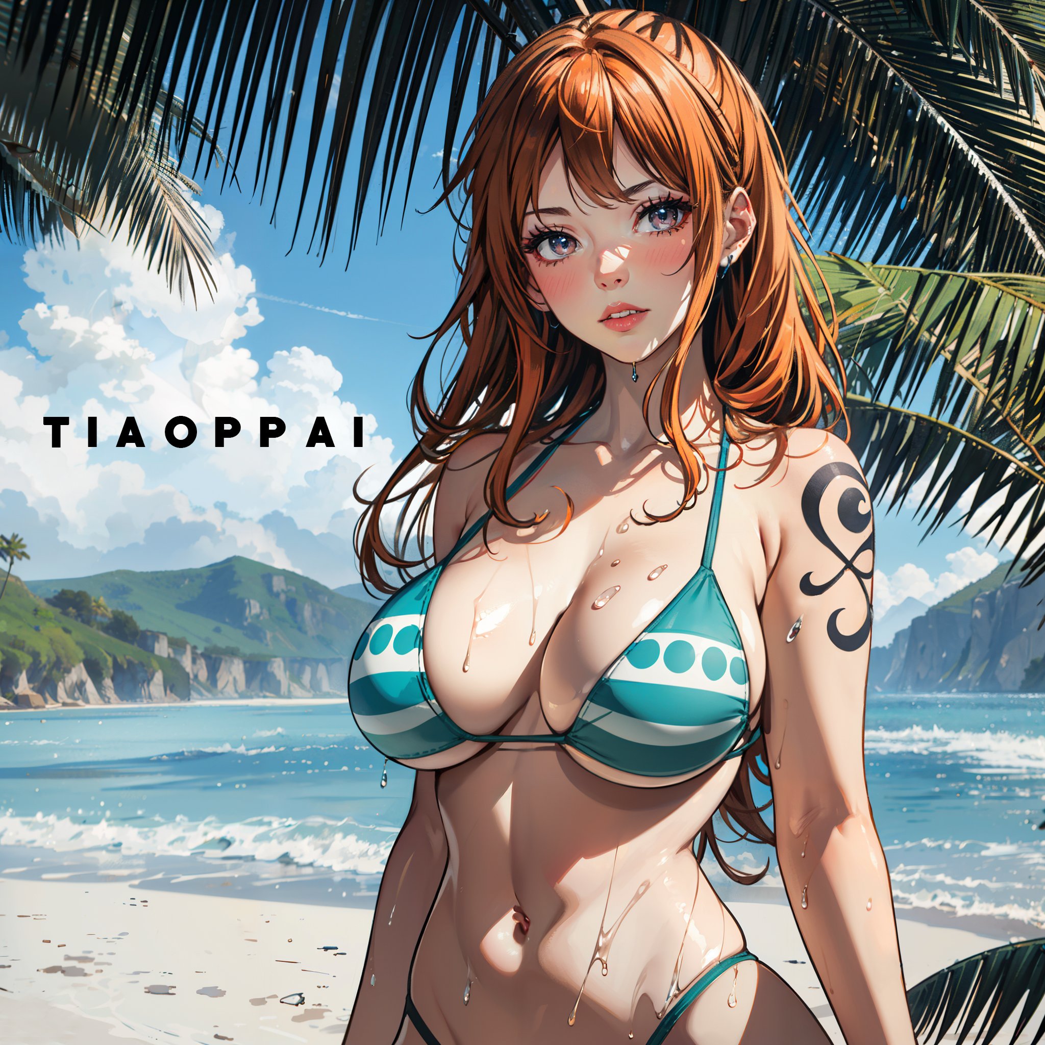 1girls, ai generated, breasts, curvaceous, curvy female, curvy figure, female, female focus, female only, huge breasts, long hair, nami (one piece), one piece, orange hair, post-timeskip, solo female, stable diffusion, tiaoppai