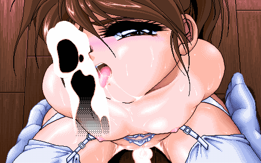 1girls 90s custom_(company) dithering fellatio female game_cg kana_(teen) licking_penis pc98 pixel_art teen_(game) yanagi_hirohiko