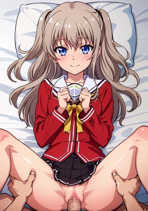 1boy 1girls 2023 accurate_art_style ai_generated bed bedroom bedroom_setting bedroom_sex blanket blue_eyes censored censored_penis censored_pussy charlotte_(anime) condom condom_wrapper covers cum_in_pussy curvy curvy_body curvy_female curvy_figure curvy_hips cute female hands_on_thighs high_resolution highres missionary missionary_position missionary_sex nai_diffusion nao_tomori novelai pastel_colors pillow pink_hair school school_uniform schoolgirl schoolgirl_outfit schoolgirl_uniform skirt skirt_around_belly skirt_lift skirt_up slim_waist smile spread_legs stable_diffusion thick_thighs thighs tomori_nao uniform uniform_sex vaginal_penetration white_body white_skin