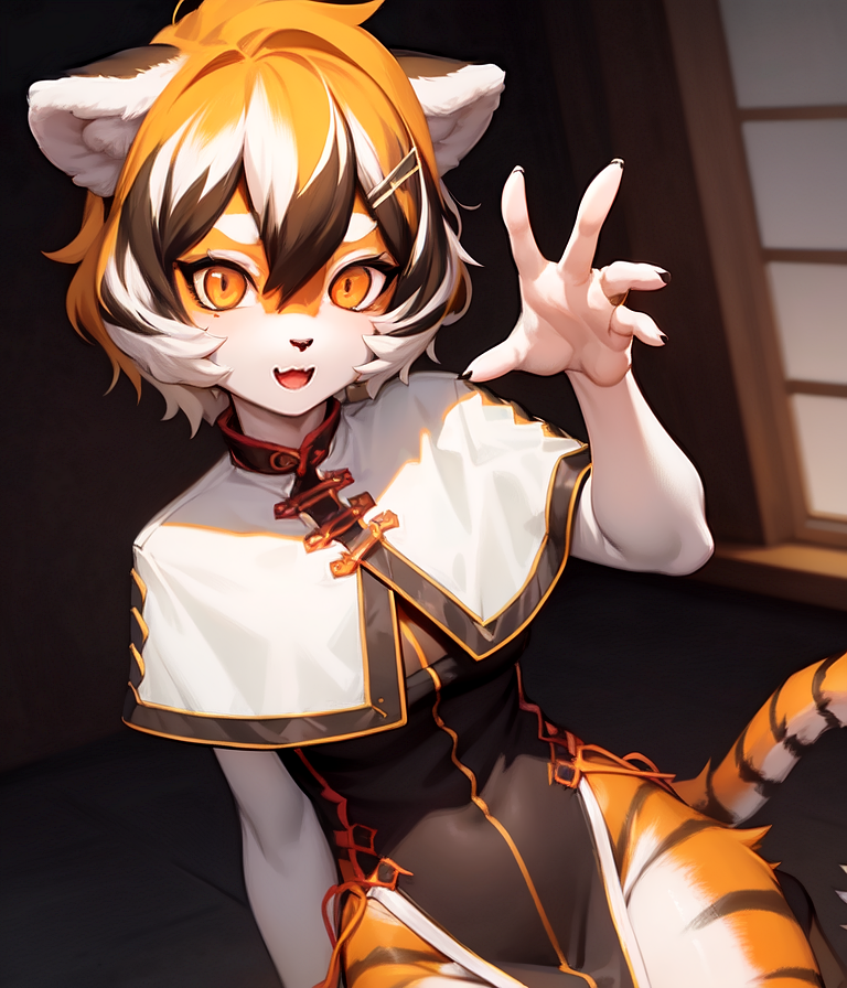 1girls ai_generated anthro arknights big_thighs clothed clothed_female clothing female furry furry_ears furry_female furry_only furry_tail huge_thighs large_thighs prompter100 stable_diffusion thick_thighs thighs tiger tiger_ears tiger_girl tiger_tail waai_fu_(arknights)