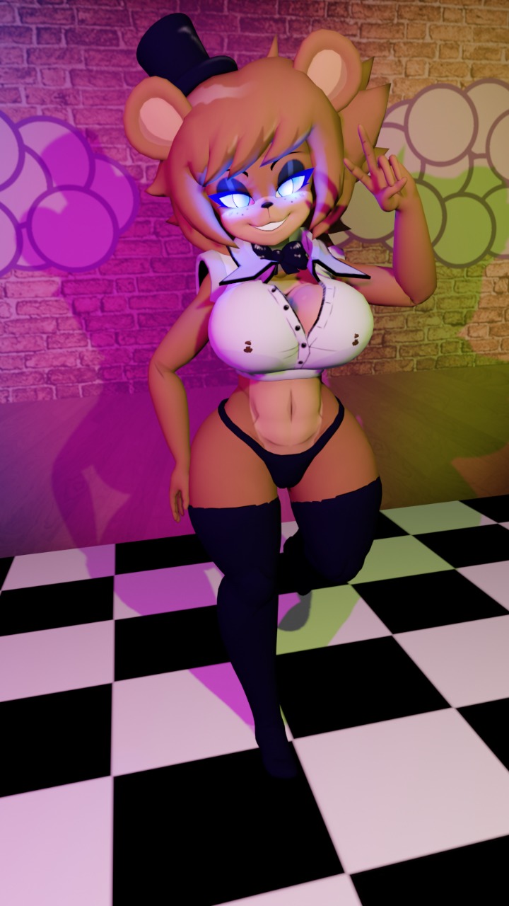 1girls 3d 3d_(artwork) alternate_version_available anthro big_breasts blue_eyes breasts brown_fur cally3d clazzey cryptiacurves curvy fazclaire's_nightclub female female_only five_nights_at_freddy's fnaf freddy_(fnaf) fredina's_nightclub fredina_(cally3d) frenni_(cryptia) frenni_fazclaire furry hourglass_figure looking_at_viewer scottgames solo thick_thighs voluptuous vxast wide_hips