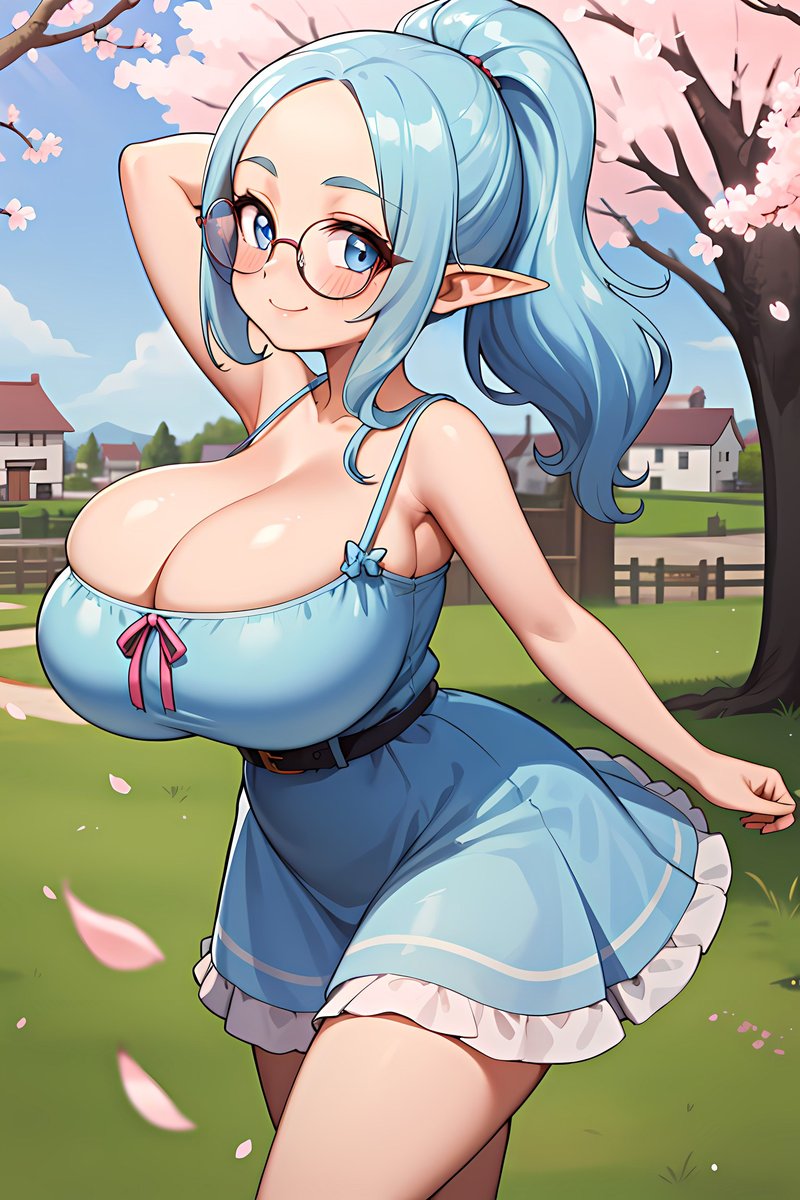 1girls, ai generated, breasts, curvy body, curvy figure, doppelgänger ai, dress, elf, elf female, female, female focus, glasses, huge breasts, seductive look, solo female, solo focus, stable diffusion, voluptuous, voluptuous female