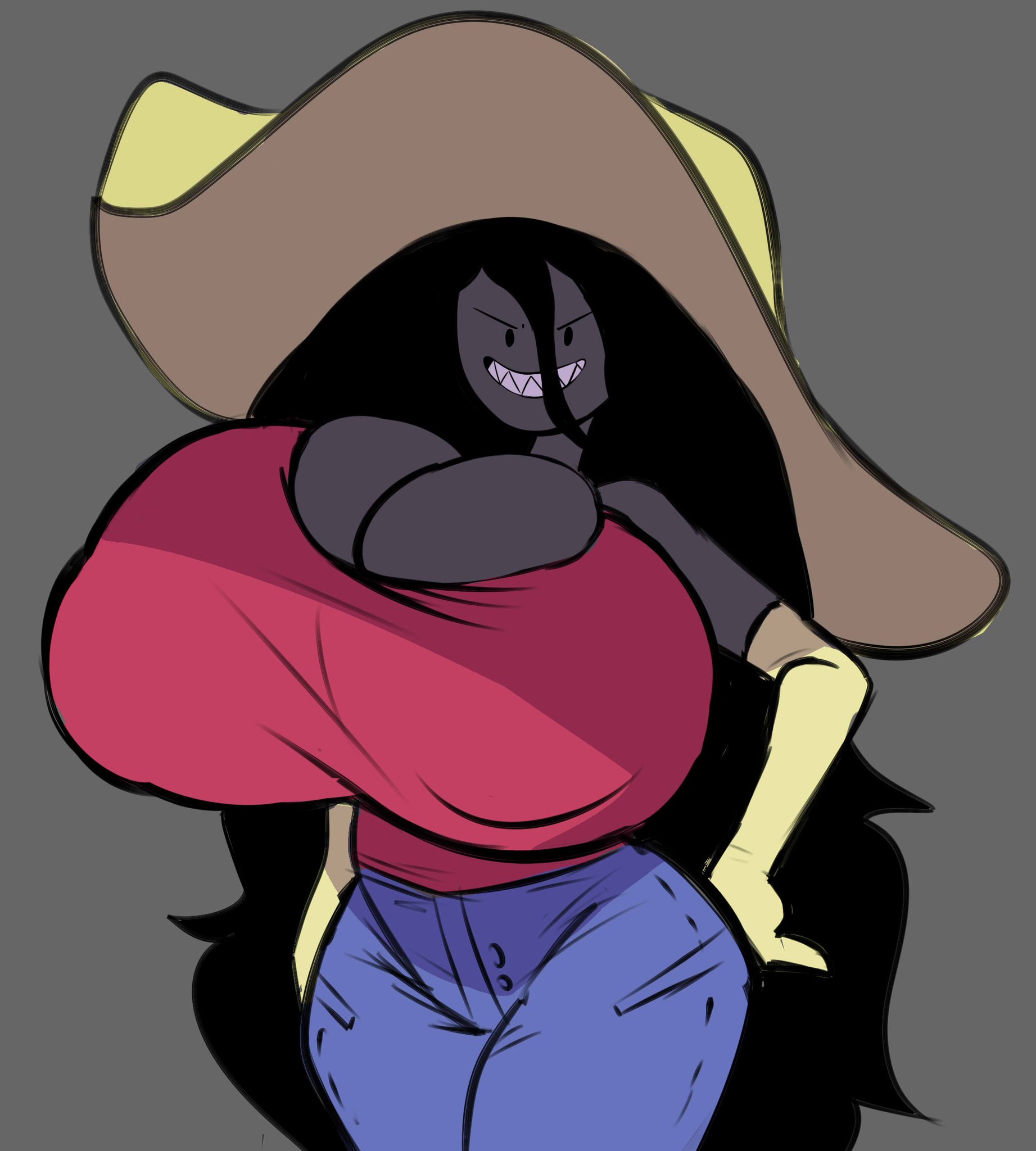 1girls, adventure time, ass, big ass, big breasts, breasts, breasts bigger than head, cartoon network, clothed, cumlord, cumlord (artist), female, female only, gigantic breasts, huge breasts, just coffee, marceline, marceline abadeer, sharp teeth, solo, solo female, tagme, vampire, vampire girl