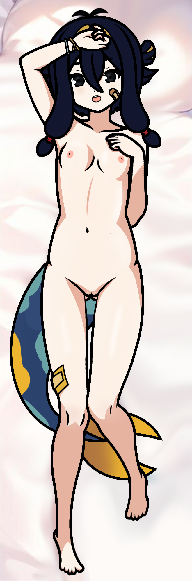 crayonvt dakimakura infernoxt small_breasts tail