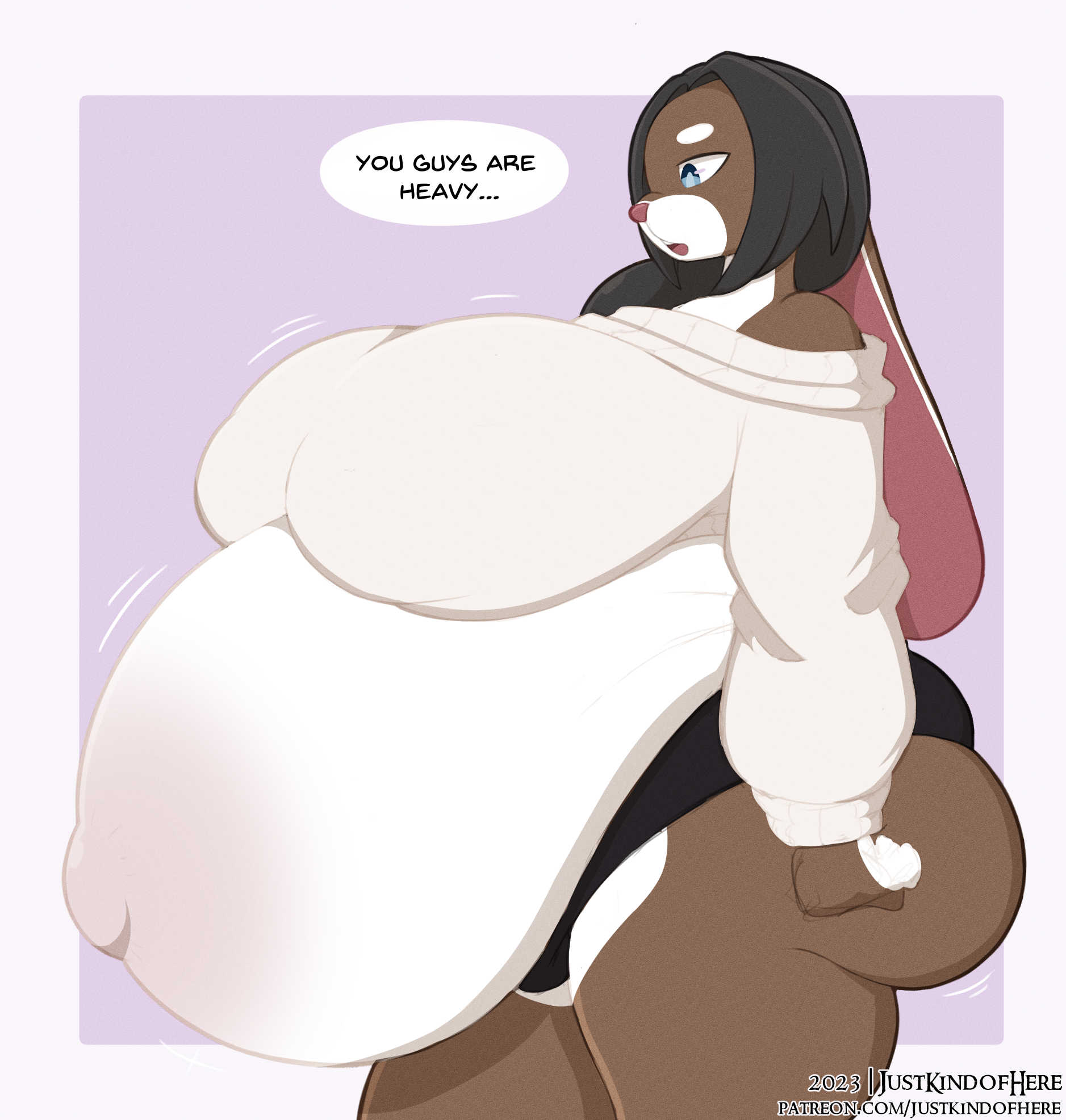 ass, big ass, big breasts, breasts, bubble ass, bubble butt, female, huge ass, huge breasts, justkindofhere, pregnant, ready to pop