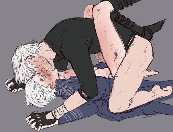 2boys anal dante dante_(devil_may_cry) devil_may_cry devil_may_cry_5 gay incest kissing low_res vergil yaoi