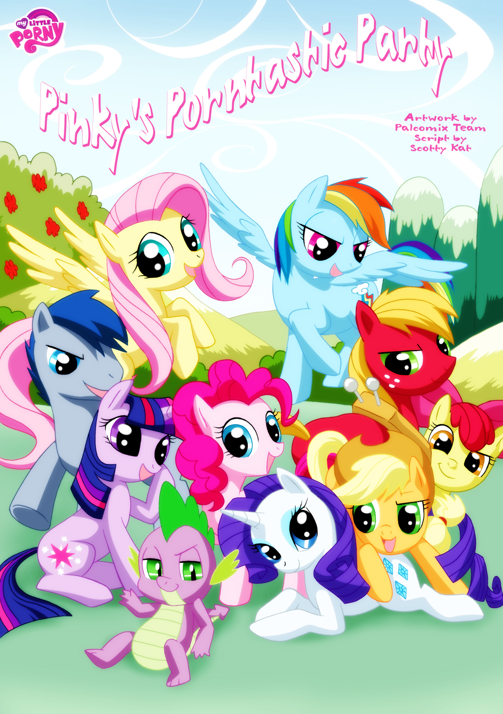 apple_bloom_(mlp) applejack_(mlp) bbmbbf big_macintosh_(mlp) fluttershy_(mlp) friendship_is_magic my_little_pony palcomix palcomix_comics pinkie_pie_(mlp) rainbow_dash_(mlp) rarity_(mlp) spike_(mlp) straight_hair twilight_sparkle_(mlp)