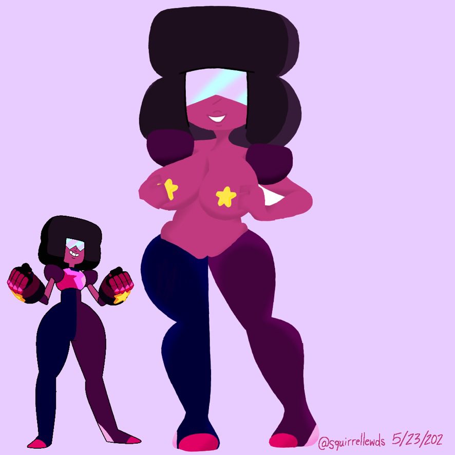 garnet_(steven_universe) pasties smile smiling squirrellewds star_pasties steven_universe tagme