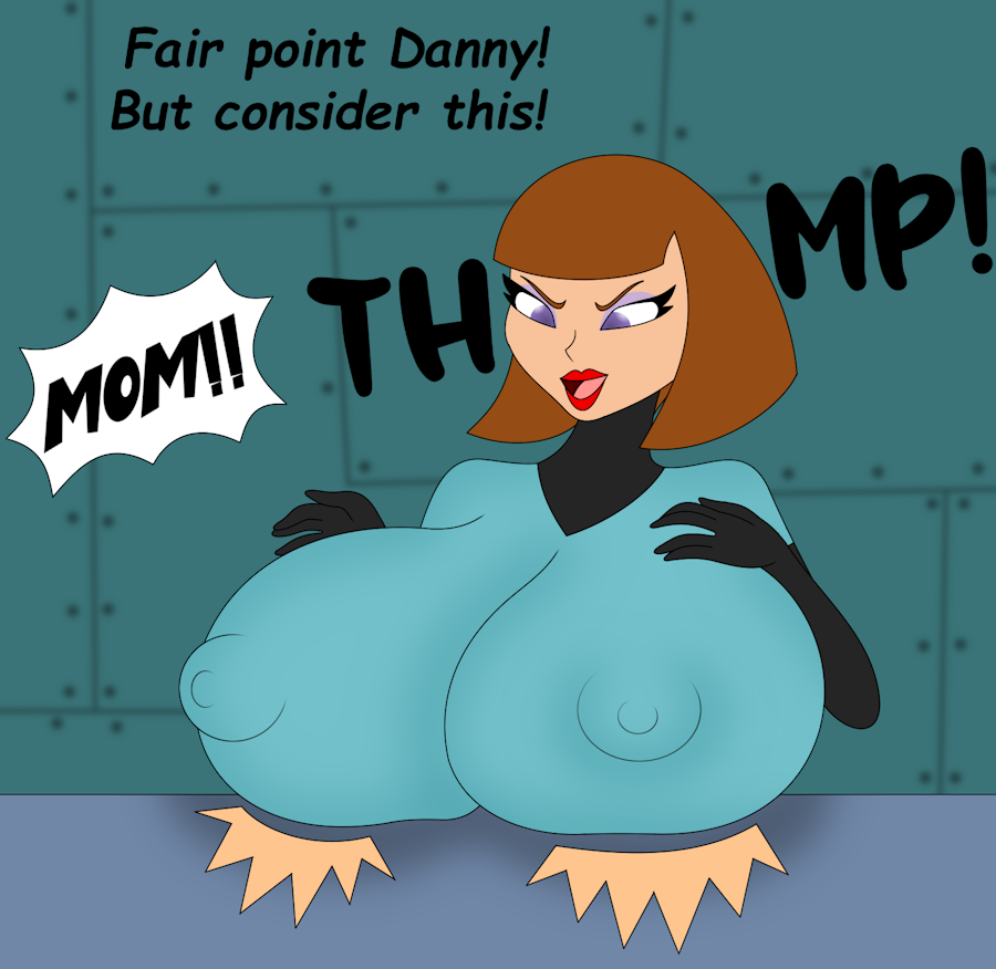 1boy 1girls bodysuit breast_drop danny_fenton danny_phantom fair_argument_but… female foxtide888 hazmat_suit heavy_breasts huge_breasts looking_down madeline_fenton male mature_female mature_woman meme milf mother nickelodeon nipple_bulge nipples nipples_visible_through_clothing purple_eyes red_lipstick table thump