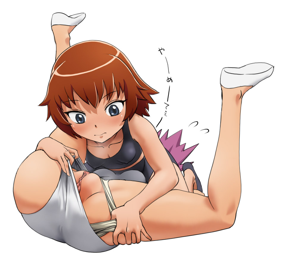 bike_shorts black_eyes brown_hair calpara clitoris clothing erect_nipples erect_nipples_under_clothes fat_mons female kaleido_star leotard multiple_girls naegino_sora panties panties_aside pink_hair pussy rosetta_passel spread_legs straight_hair tank_top translated uncensored underwear vapors yuri