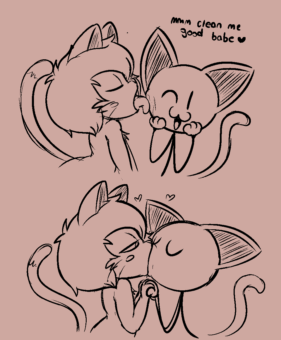 ambiguous_gender feline kiffy_(artist) kiffy_(kiffy) kissing stickman tagme