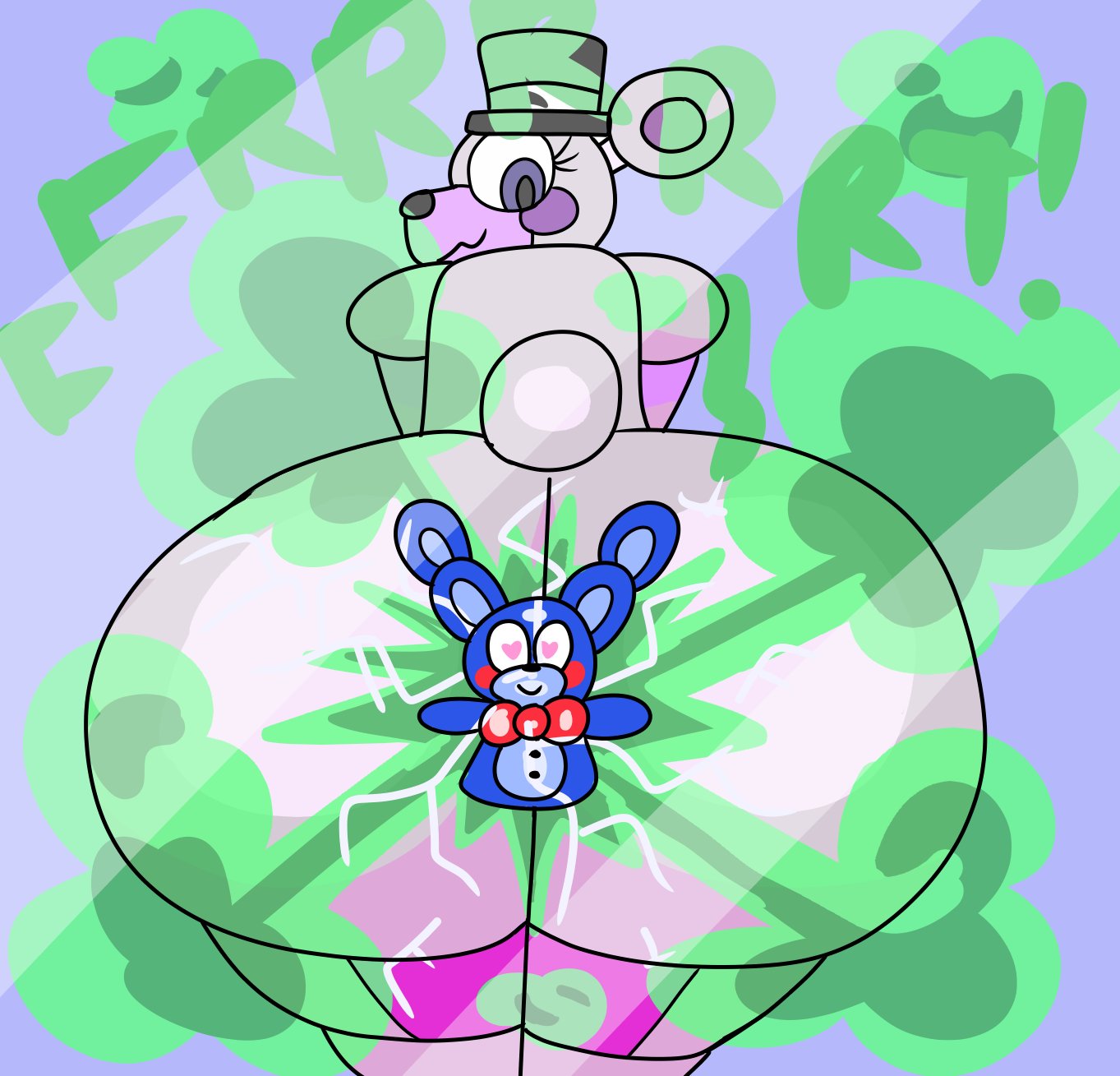 ass ass_on_glass bonbon_(character) bonnie_(fnaf) brap brappycatty butt_on_glass cracking_glass fard fart fart_fetish farting farts fetish five_nights_at_freddy's five_nights_at_freddy's:_sister_location fnaf funtime_freddy_(fnafsl) gassy heart-shaped_pupils puppet_bonnie_(fnafsl) sister_location sitting sitting_on_glass sunniefunnie