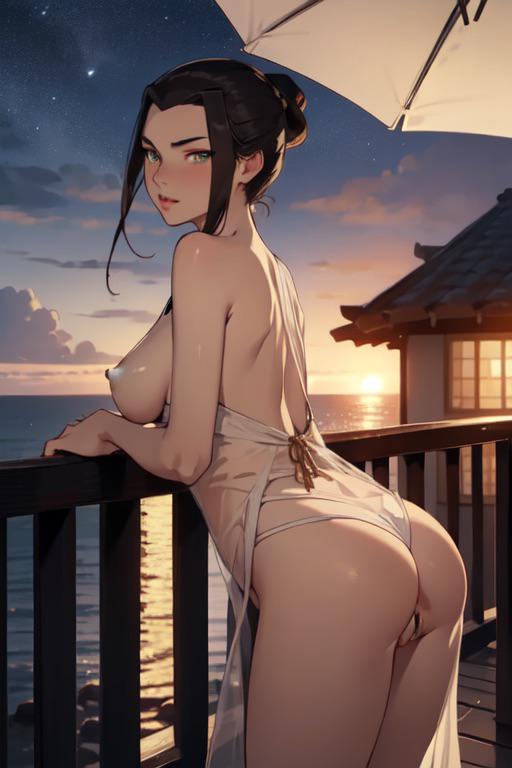 1girls, ai generated, avatar legends, avatar the last airbender, azula, boobs and butt pose, breasts, female, fire nation, stable diffusion