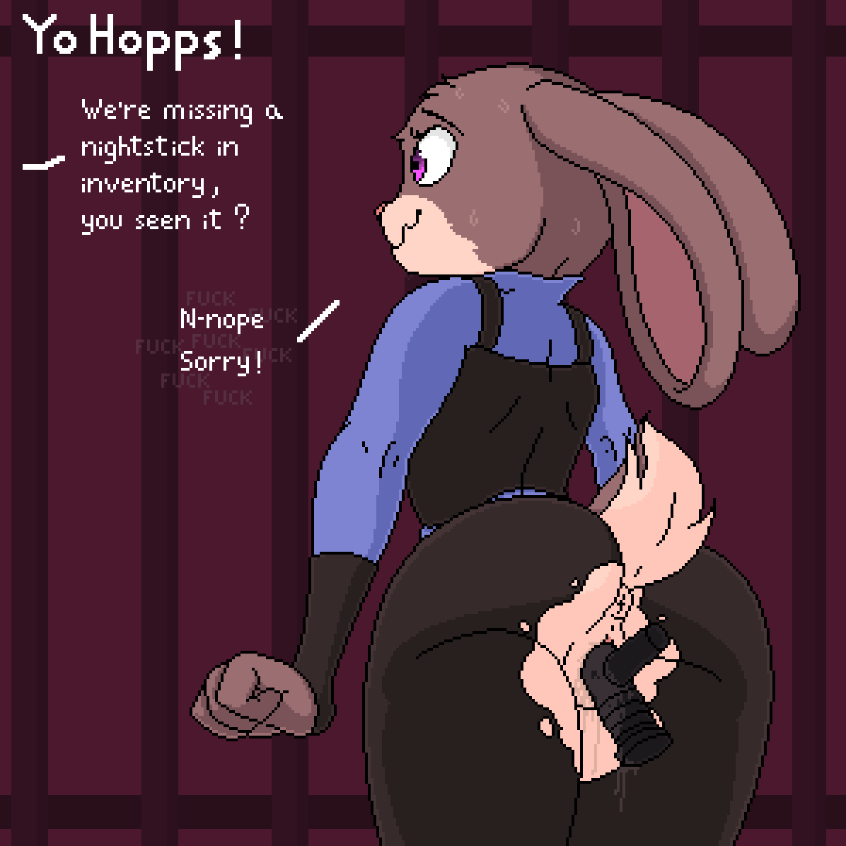 clothed judy_hopps pixelmood pussy ripped_clothing tagme zootopia