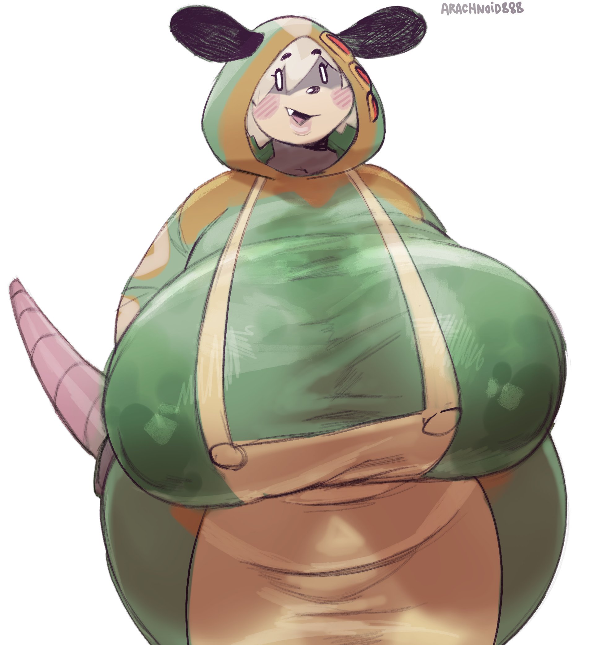 1girls, american opossum, arachnoid888, atlyss, big breasts, blush, breasts, chang (atlyss), chubby, chubby female, female, huge breasts, large breasts, long tail, nipple bulge, nipples, possum, sally (atlyss), tail, thick thighs, thunder thighs