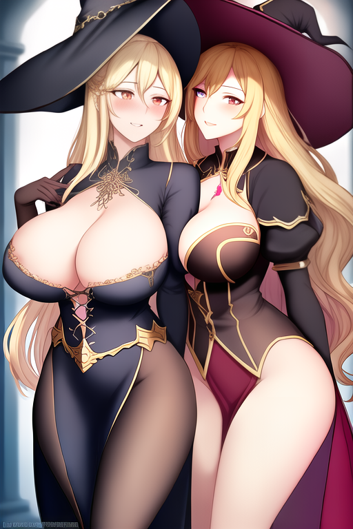 2girls ai_generated female female_only mage multiple_girls necromancer onlyfakes.ai pooplool tagme witches