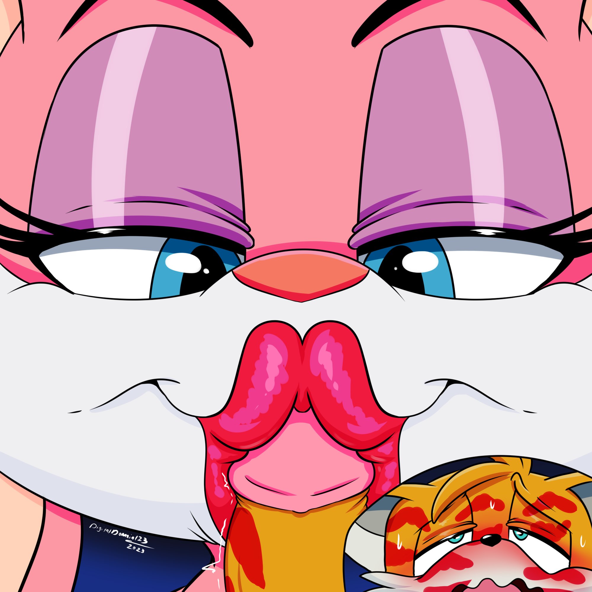 babs bunny, crimson kiss mark, crimson lips, crimson lipstick, crimson lipstick mark, crossover, digitaldomain123, female, fox, kiss mark, kissing penis, lipstick, lipstick mark, lipstick on face, lipstick on penis, looney tunes, male, mobian fox, older female, orange fur, penis, pink fur, rabbit, red kiss mark, red lips, red lipstick, red lipstick mark, sonic (series), tails, tails the fox, tiny toon adventures, warner brothers, younger male
