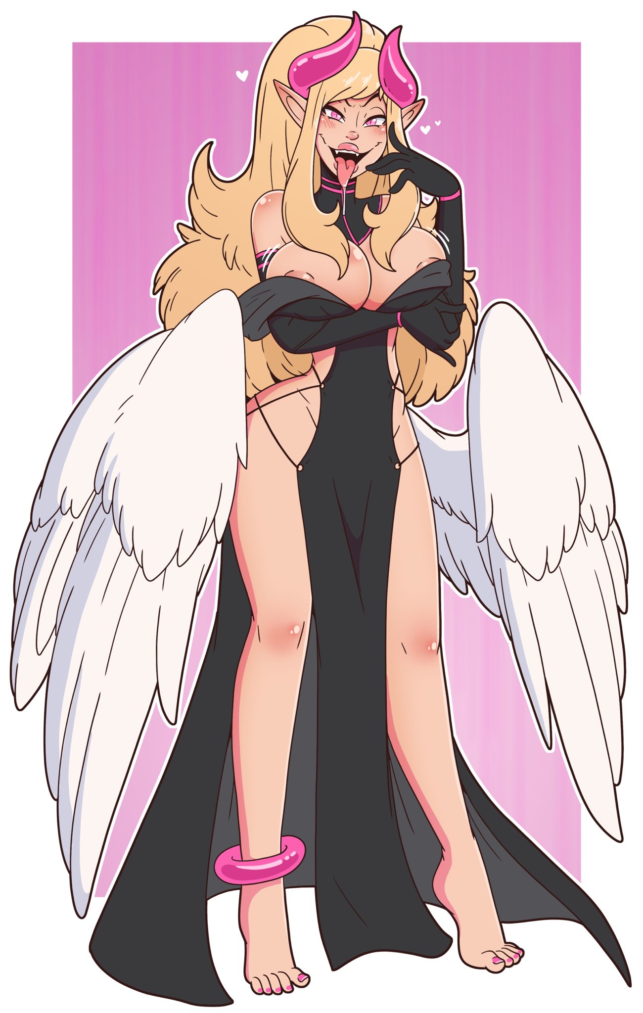 1girls, anaita (oc), barefoot, big breasts, bimbo, bimbo body, bimbo lip, bimbo lips, bimbofication, bimbofied, blonde hair, breasts, female, female focus, female only, long hair, long sleeves, tagme, wrenzephyr2