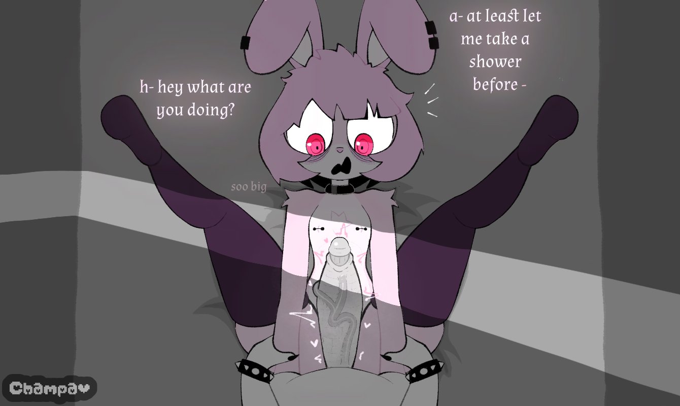 1futa, 1girls, bed, bedroom, big penis, bracelet, bunny, champaanimation, chest, dickgirl, english text, female, futanari, grabbing, hairy, huge cock, intersex, kanny chum (champaanimation), marie rose (champaanimation), morning, naked, nipples, panties, penetration, penis, penis out, piercing, pov, pussy, sex, sleepy, text, thighhighs, throbbing, vaginal penetration