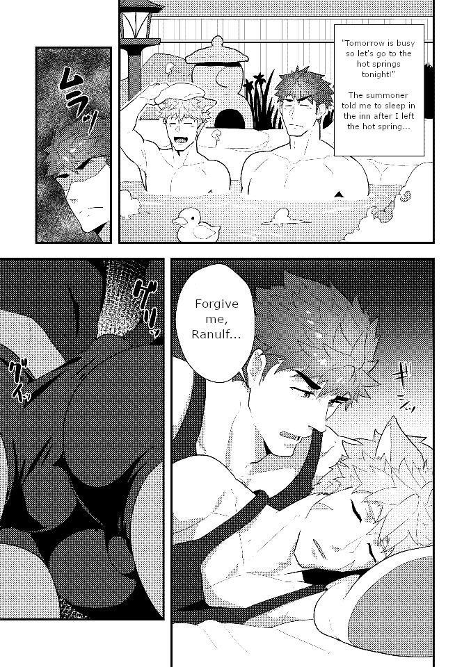 doujinshi fire_emblem fire_emblem:_path_of_radiance fire_emblem:_radiant_dawn fire_emblem_heroes gay gay_sex ike_(fire_emblem) kakenari male male/male male_only ranulf_(fire_emblem) rubbing sharing_bed