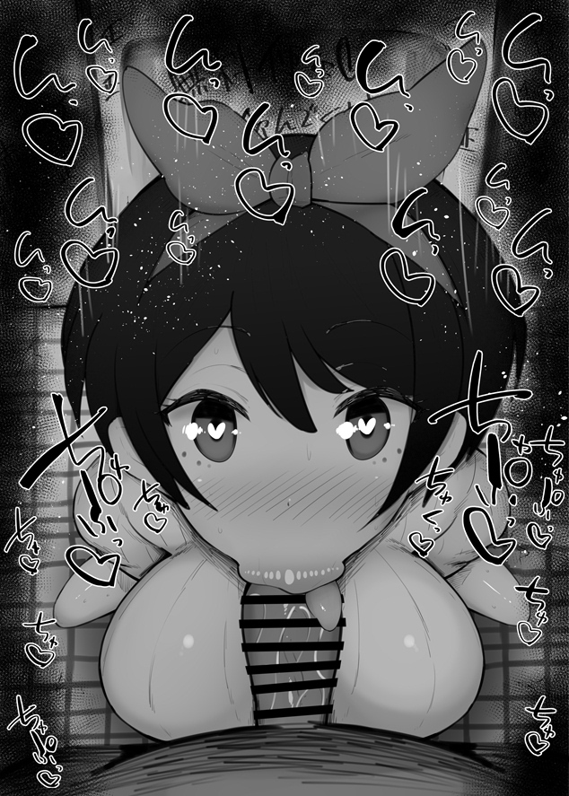 :>=, 1boy, 1girls, big breasts, big penis, black and white, blowjob, blowjob face, blush, breasts, censored, deepthroat mark, detailed background, drooling, eye contact, eyelashes, fellatio, female, heart, heart-shaped pupils, human, indoor, inside, kanojo okarishimasu, kneeling, kurotama, looking at viewer, male, male pov, oral, oral sex, penis, pov, ribbon, room, saliva, saliva trail, sarashina ruka, shiny, shiny skin, short hair, sketch, sound effects, squatting, straight, sweat, sweater, text, tied hair, toilet, vein, veins, veiny, veiny penis