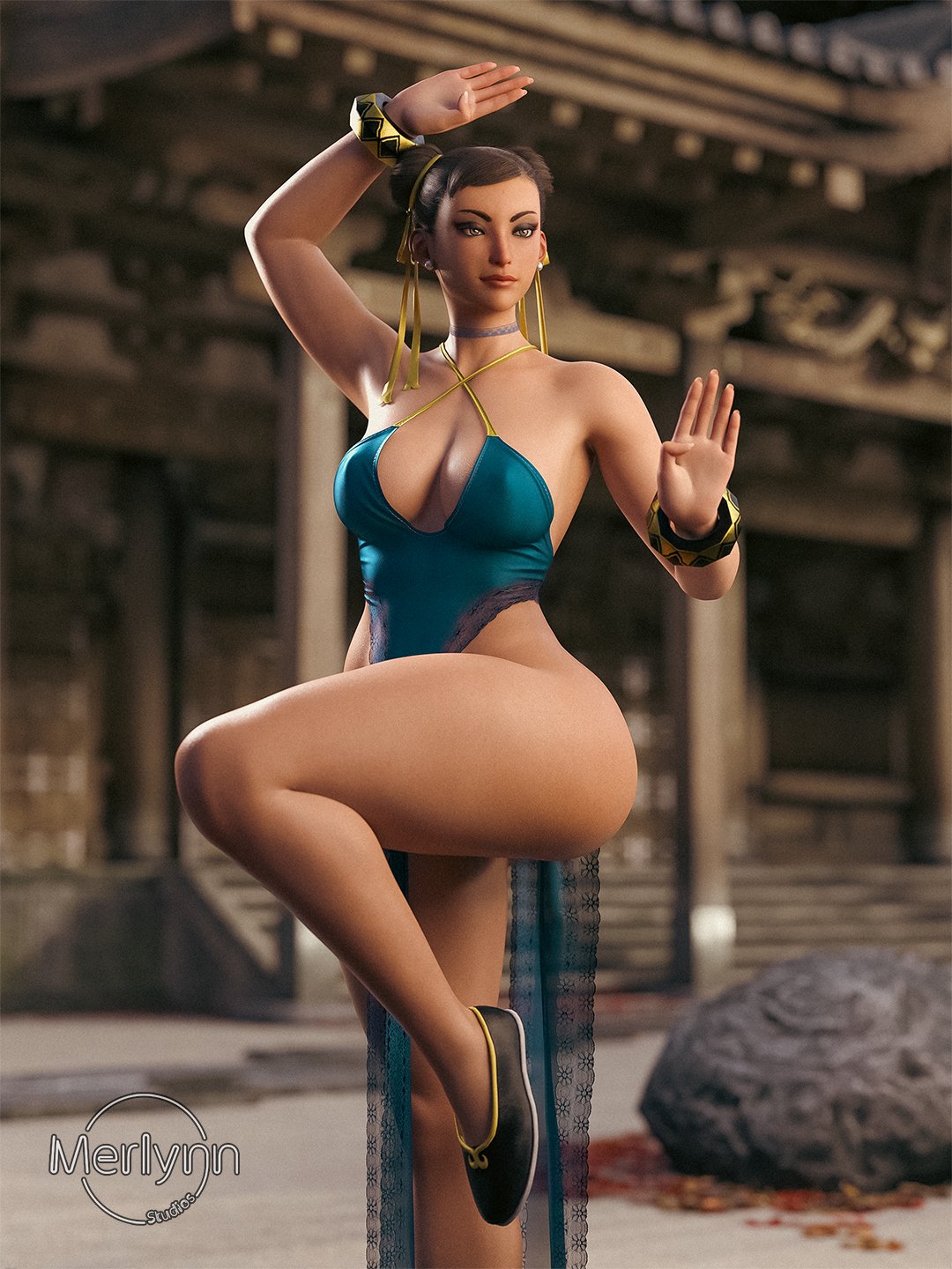 1girls 3d asian asian_female ass big_ass big_breasts bottom_heavy breasts brown_hair busty capcom chinese chun-li curvaceous curves curvy curvy_figure eyebrows eyelashes eyes female female_only fit fit_female hair hips hourglass_figure huge_breasts large_breasts legs light-skinned_female light_skin lips mature mature_female merlynn solo street_fighter street_fighter_6 thick thick_legs thick_thighs thighs top_heavy voluptuous wide_hips