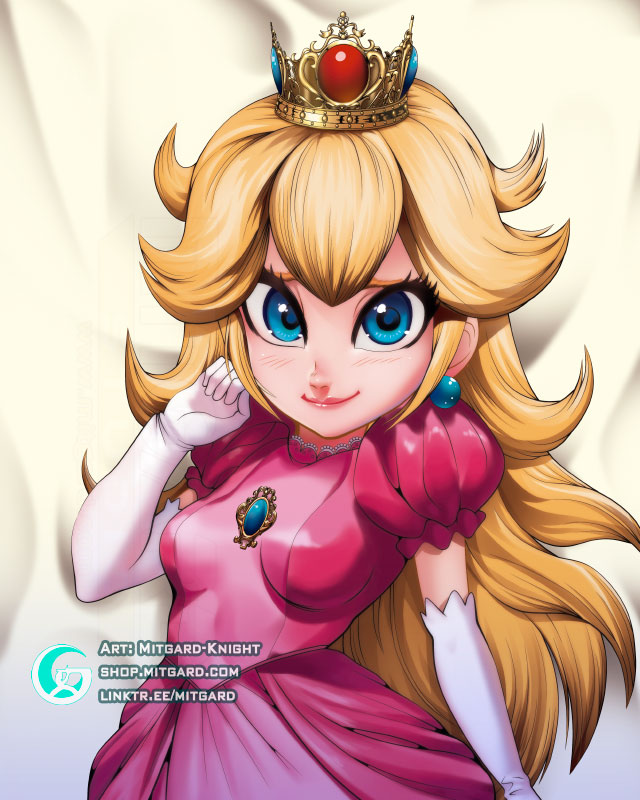 1girls blonde_hair blue_eyes bodypillow breasts brooch clothing crown dakimakura dress earrings elbow_gloves fanart female female_only gloves light-skinned_female light_skin lips long_hair looking_at_viewer mario_(series) mitgard-knight mitgardstore nintendo oppai pink_dress princess_peach puffy_short_sleeves puffy_sleeves small_breasts solo super_mario_bros._(2023_film) white_gloves