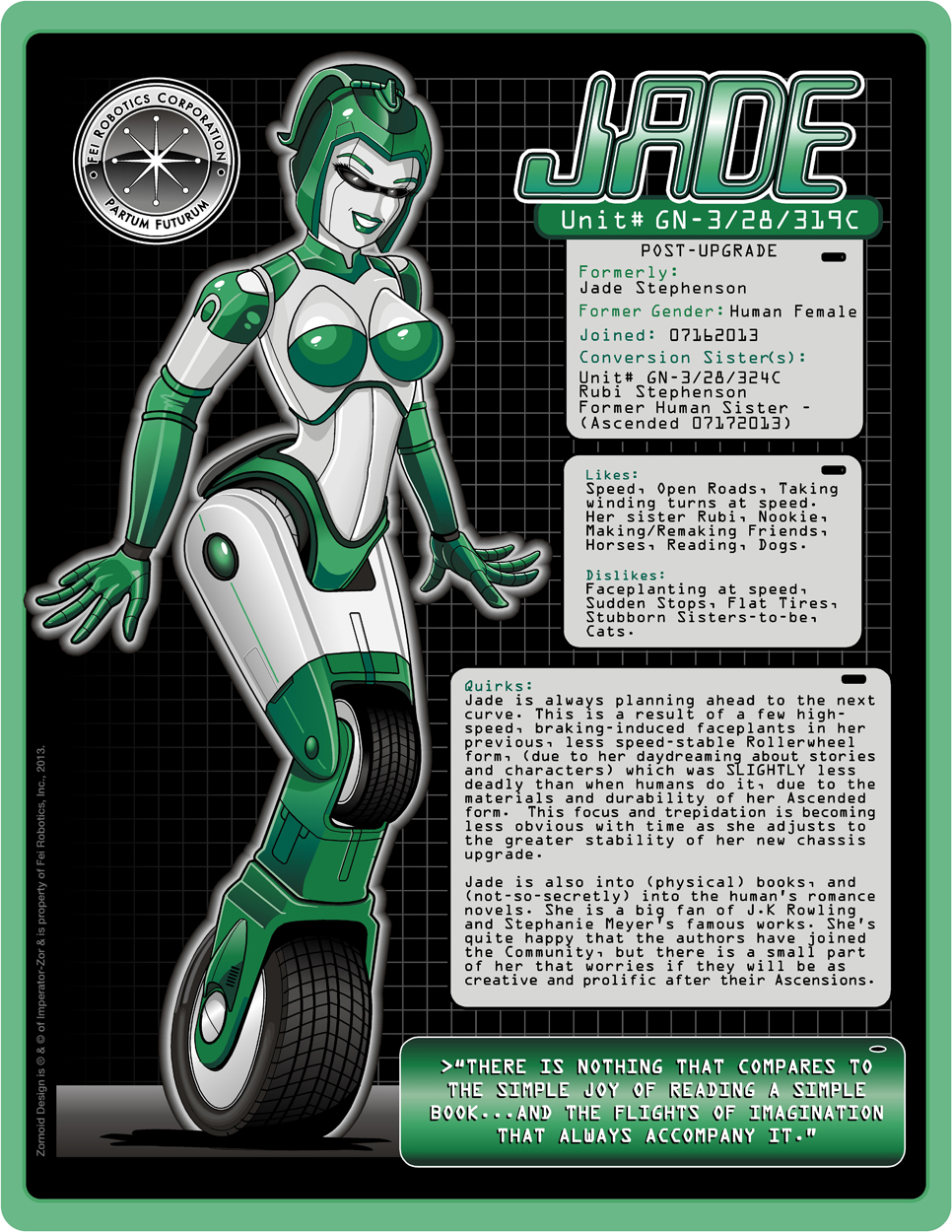 female identity_death large_ass large_breasts laughingvulcan lips midriff mind_control robot_girl robotization smile story thick_thighs transformation wheel wheels wide_hips