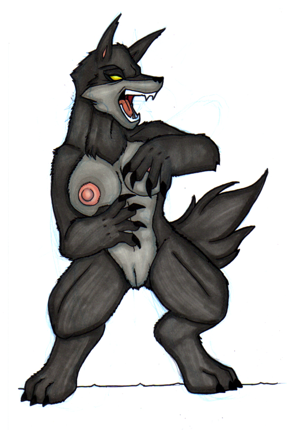 3_toes 5_fingers after_transformation alternate_species anthro bald barefoot big_breasts black_body black_claws black_fur black_nose breasts canid canine canis claws digitigrade ears_up erect_nipples eyelashes fangs feet female finger_claws fingers fur genitals grey_body grey_fur howl huge_breasts identity_death intelligence_loss ivanks long_tail mammal mental_transformation muscular muscular_anthro muscular_female navel nipples no_pupils nude open_mouth paws pussy roaring simple_background snout solo species_transformation spread_legs spreading standing tail teeth thick_thighs toe_claws toes tongue transformation transformation_sequence transformation_through_magic were werecanid werecanine werewolf white_background wolf yellow_eyes