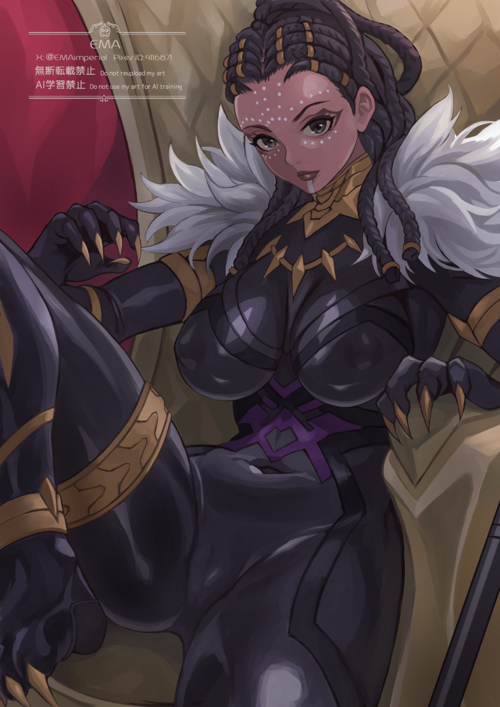 1girls, abs, big breasts, black panther (marvel), black panther (shuri), clothed, clothing, color, dark skin, dark skinned female, emaimperial, female, female focus, female only, fit female, hi res, large breasts, looking at viewer, marvel, marvel tokon: fighting souls, shuri (marvel tokon), shuri (marvel), solo, solo female, thick thighs