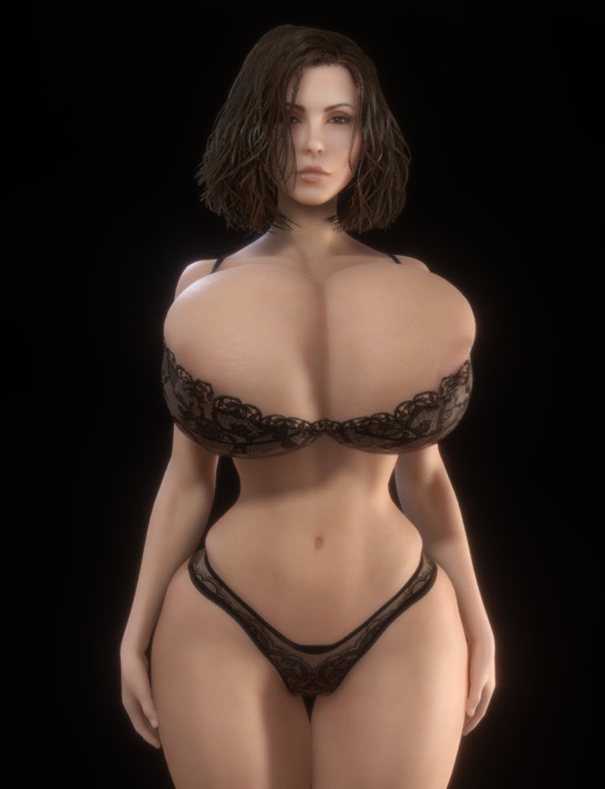 3d big_breasts huge_ass huge_breasts large_breasts original_character underwear vaako