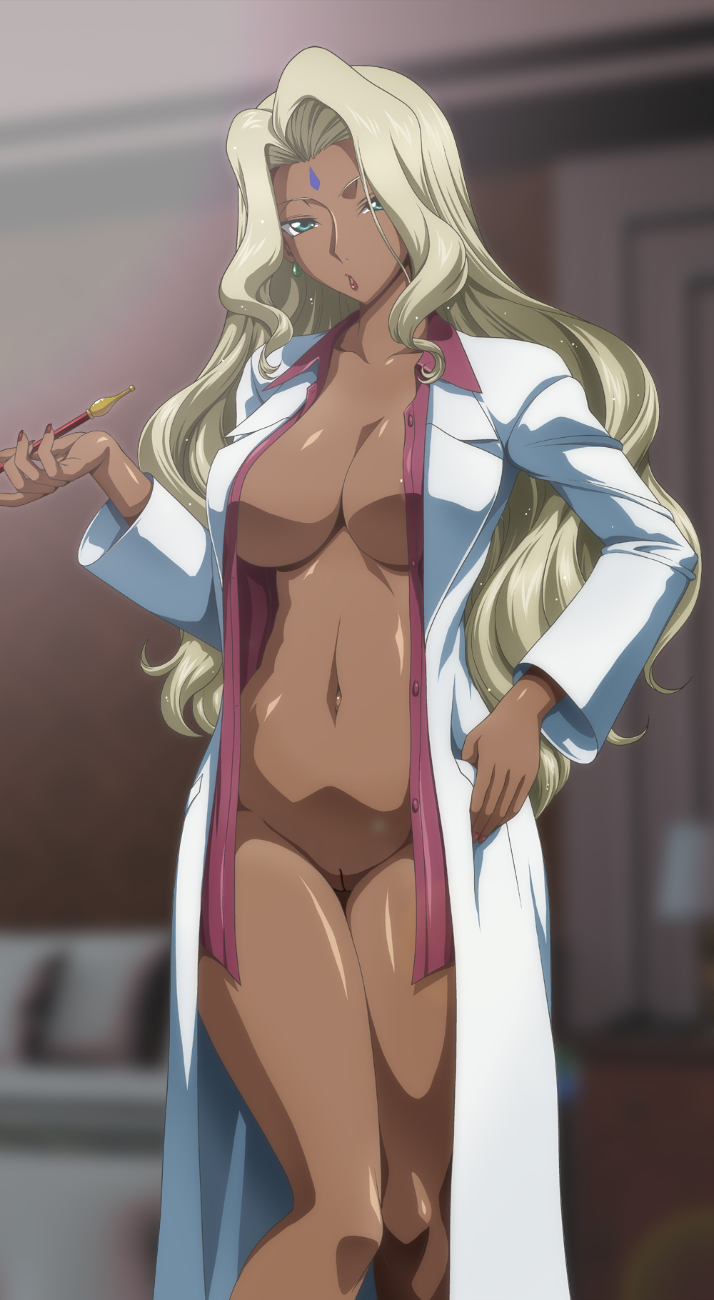 clothes removed, code geass, crappydecens, dark skin, dark-skinned female, kaname aomame, rakshata chawla, third-party edit, uncensored