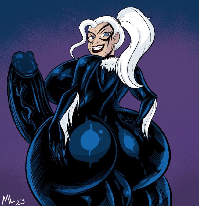 1futa, 2023, ameizing lewds, ass, athletic, athletic female, athletic futa, back, back view, big ass, big breasts, black cat (marvel), breasts, breasts bigger than head, busty, clothed, clothing, curvy, dated, digital drawing (artwork), digital media (artwork), erection, eyebrows, eyelashes, eyes, felicia hardy, female, fit, fit futa, futa only, futa sans pussy, futanari, gigantic ass, gigantic penis, hair, hips, hourglass figure, huge ass, huge breasts, huge cock, huge penis, human, hyper penis, intersex, legs, light skin, light-skinned futa, lips, long hair, looking back, lower body, marvel, marvel comics, mature, mature female, penis, she-venom, she-venom (ameizing lewds), solo, solo futa, spider-man (series), standing, symbiote, thick, thick hips, thick legs, thick thighs, thighs, tight clothing, upper body, veiny penis, venom (marvel), voluptuous, voluptuous futa, waist, watermark, white hair, wide hips