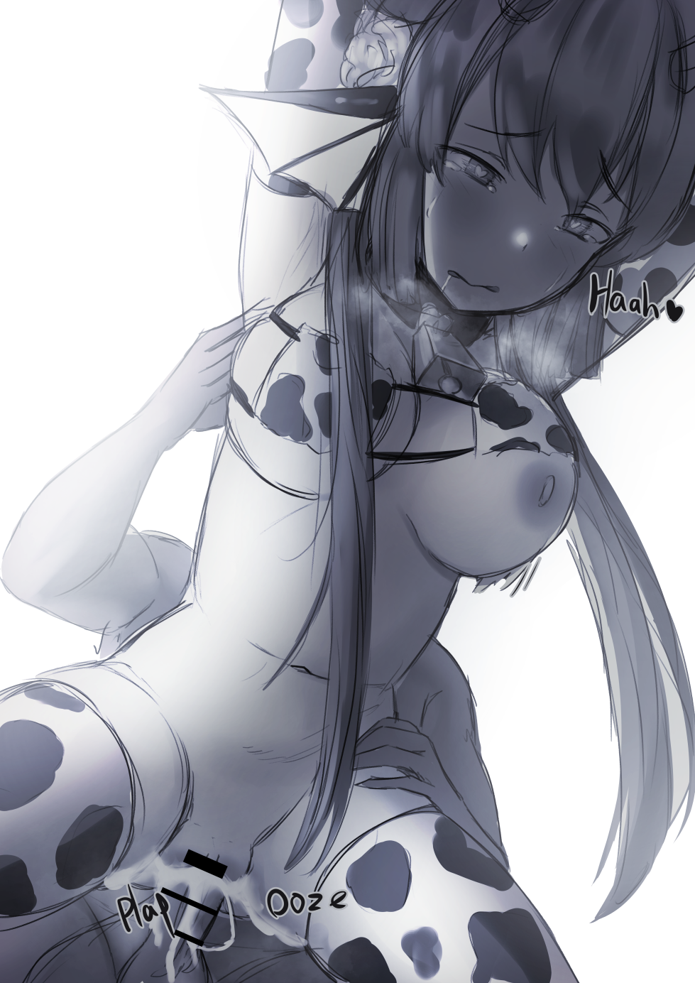 cow_print cow_print_bikini female_focus female_penetrated finana_ryugu from_behind heart-shaped_pupils neroshi nijisanji nijisanji_en sex virtual_youtuber