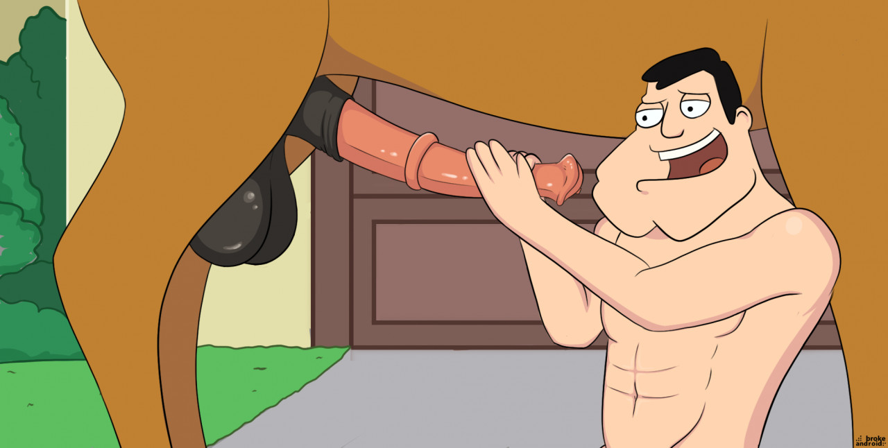 abs, american dad, animal, animal genitalia, balls, big balls, big penis, brokeandroid, gay, handjob, horse, horsecock, male, male only, male/male, naked, outside, penis, public, stan smith, zoophilia