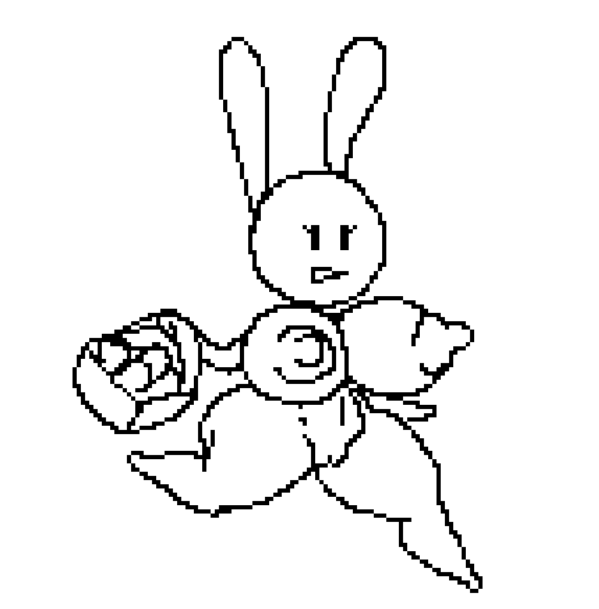 1girls 8bit anthro areolae barefoot basket big_breasts black_and_white breasts bunny_ears bunny_girl completely_nude completely_nude_female easter easter_bunny eggs female female_only full_body holding_basket keelgabeytheart naked naked_female nipples nude nude_female open_mouth open_smile pussy running smile solo solo_female