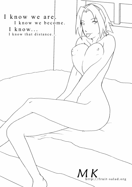 female female_only human line_art mk monochrome naruto sakura_haruno solo tagme