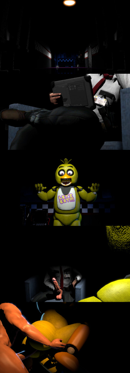 3d 3d_(artwork) chica_(fnaf) dick five_nights_at_freddy's nightguard sex sfm_king