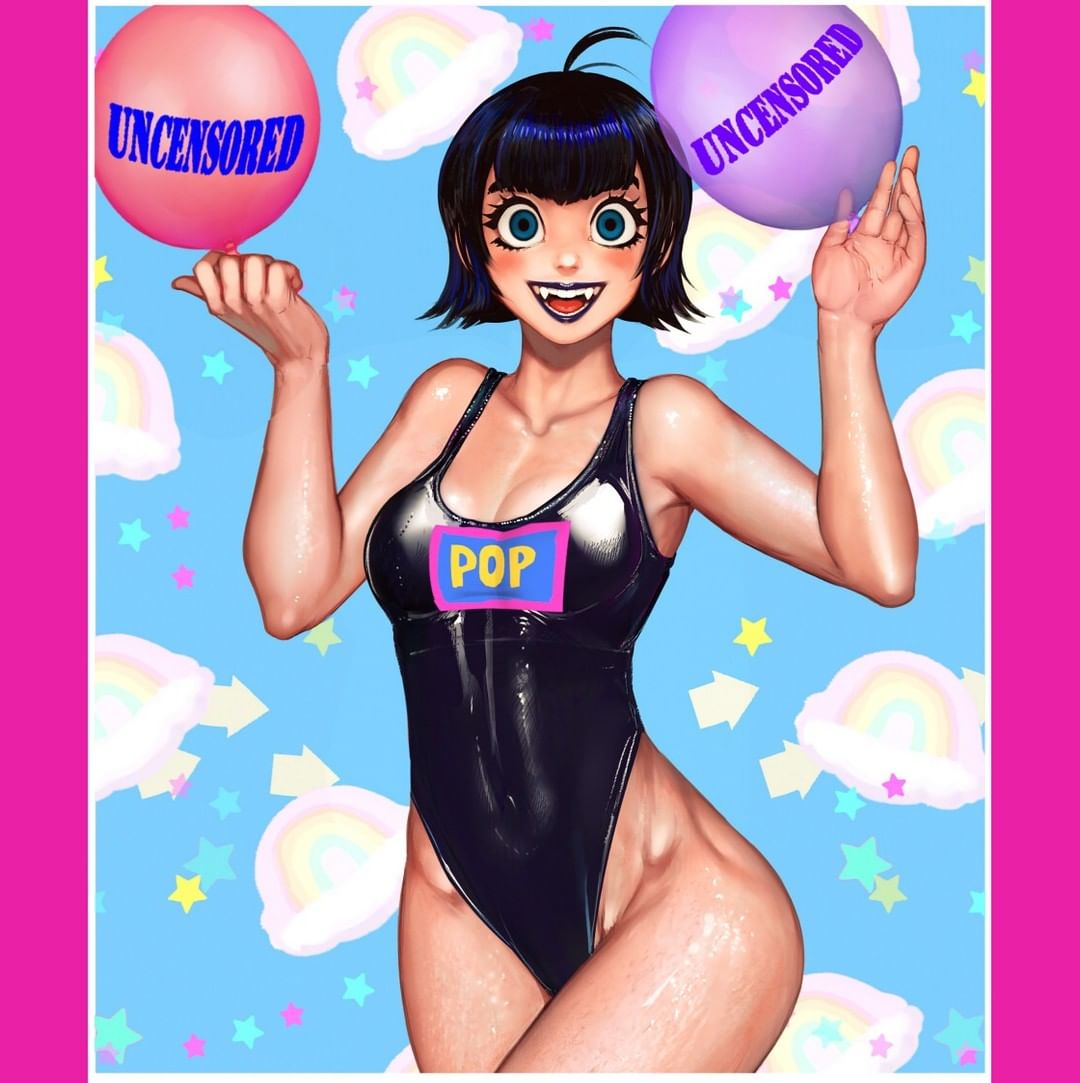 female, hotel transylvania, mavis dracula, randystarfru1t, sony pictures animation, swimsuit, vampire
