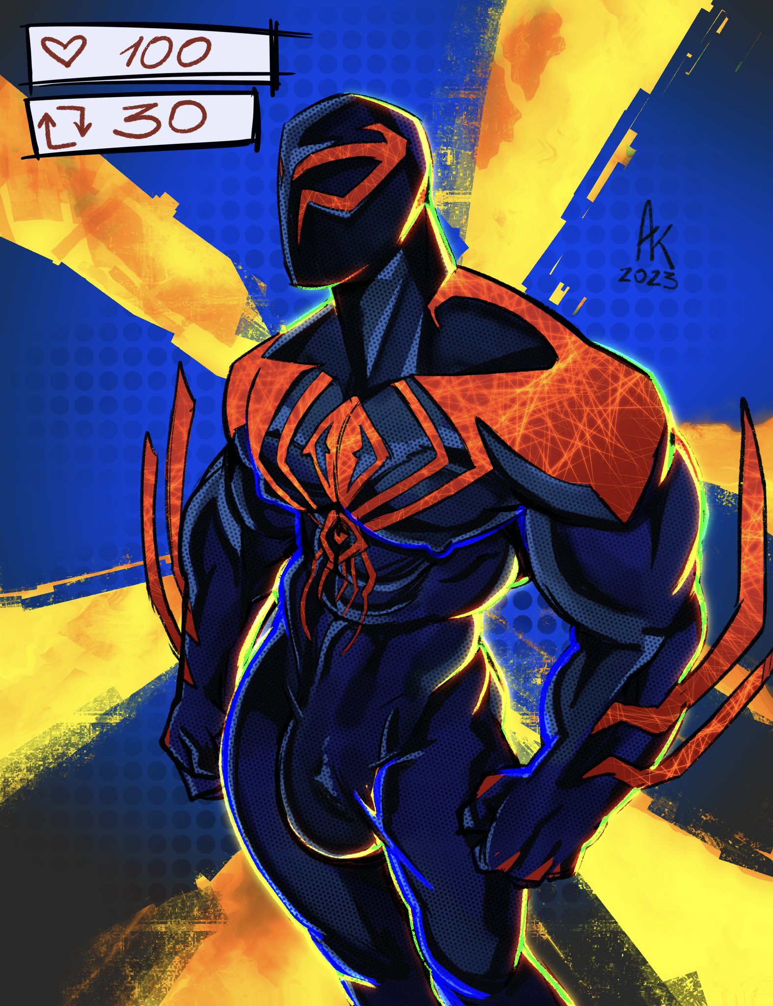 1boy, ardentka, big penis, bulge, flaccid, latino, male, male focus, male only, marvel, marvel comics, mask, meme, miguel o'hara, muscles, muscular, muscular male, no visible genitalia, penis, solo, solo male, spider-man, spider-man (series), spider-man 2099, spider-man: across the spider-verse, spider-man: into the spider-verse, superhero, twitter, twitter strip game, uncensored, veiny, veiny penis