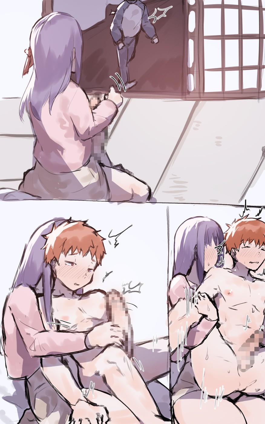 1boy 1futa angeru_(pixiv9562919) balls beckoning big_penis breasts censored dickgirl/male duo emiya_shirou erection faceless_character faceless_futanari fate/stay_night fate_(series) futa_is_bigger futa_on_male futadom futanari grinding huge_cock human larger_futanari legs_held_open light-skinned_futanari light-skinned_male light_skin male matou_sakura mosaic_censoring penis reverse_cowboy_position riding riding_penis seated_carry_position sitting sitting_on_lap sitting_on_penis sitting_on_person smaller_male spread_legs submissive_male type-moon