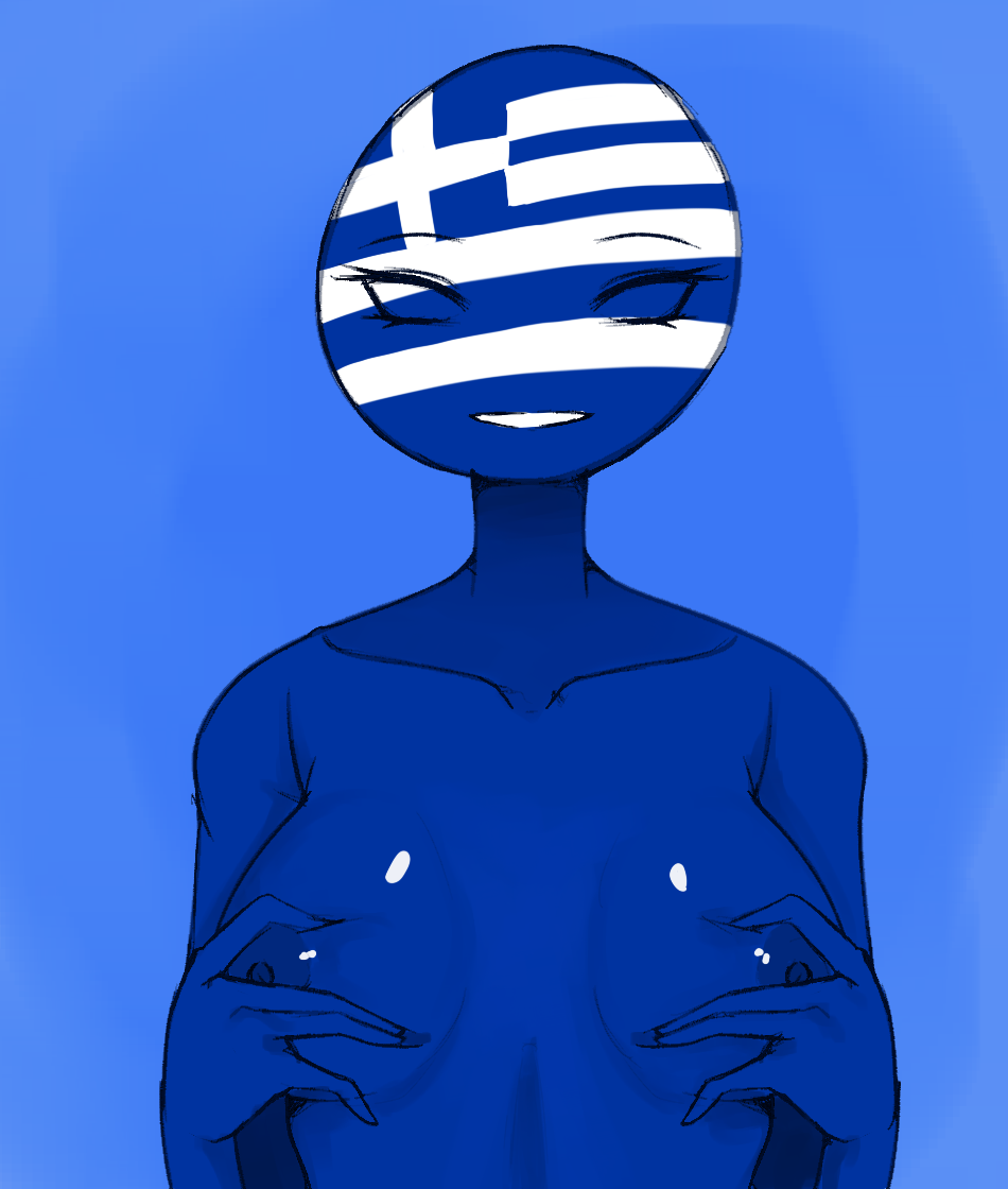 1girls blue_background blue_body blue_nipples blue_skin breasts countryhumans countryhumans_girl eyebrows female female_only greece greece_(countryhumans) medium_breasts nipples no_eyes no_pupils open_mouth personification redcosmos simple_background