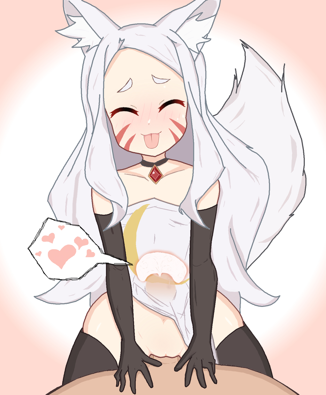 1girls, bottomless, cowgirl position, cum, cum in pussy, cum in uterus, cum inside, cute face, female, fox ears, fox girl, fox tail, happy sex, internal cumshot, pussy, sewayaki kitsune no senko-san, sex, shiro (sewayaki kitsune no senko-san), white hair, x-ray