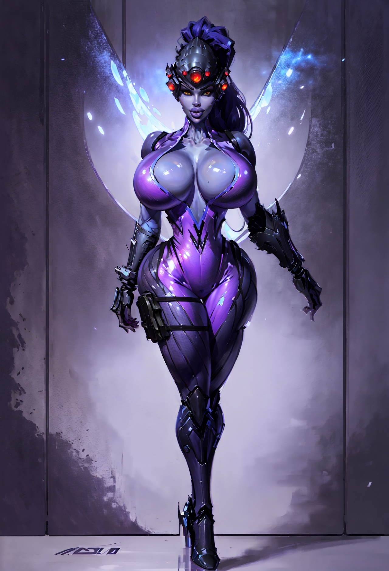 1girls, activision, ai generated, amelie lacroix, ass, assassin, athletic, athletic female, big ass, big breasts, bimbo, blizzard entertainment, blue body, blue skin, blue-skinned female, breasts, busty, caphalorthrow, curvaceous, curves, curvy, curvy figure, eyebrows, eyelashes, eyes, female, female only, fit, fit female, hair, hips, hourglass figure, huge breasts, human, large breasts, legs, light skin, light-skinned female, lips, mature, mature female, overwatch, overwatch 2, purple body, purple hair, purple skin, purple-skinned female, solo, stable diffusion, thick, thick legs, thick thighs, thighs, video game character, video games, voluptuous, wide hips, widowmaker