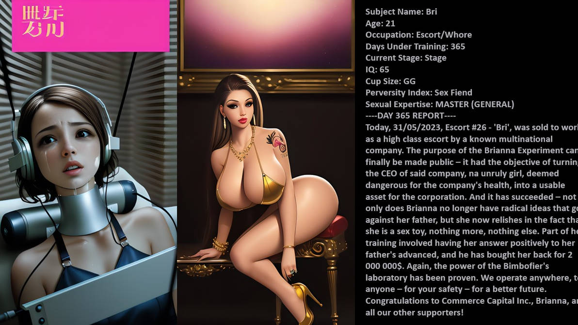 1girls ai_generated before_and_after bimbo bimbofication blowjob brainwashing breast_expansion brown_hair collar corruption earrings headphones huge_breasts mind_control sequence sex_training slave slut slutification stable_diffusion tech_control thebimbofier22 tongue_out training transformation vacant_stare